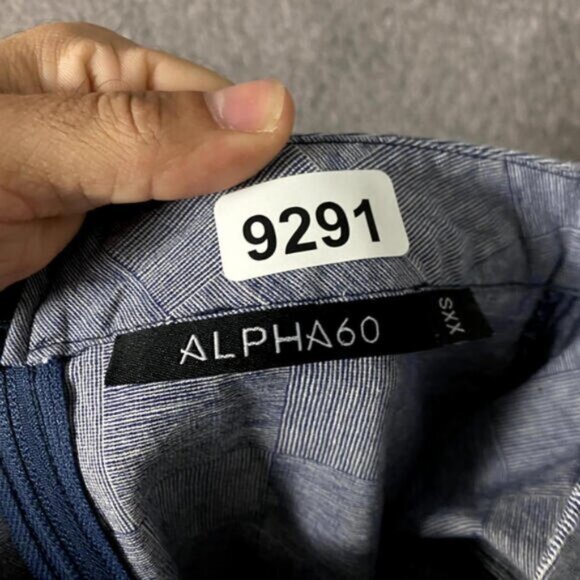 Alpha60 Women's Size XXS Blue High Rise Straight Leg Cropped Lagenlook Pants - Picture 6 of 10